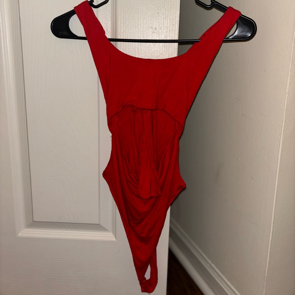 RED BODY SUIT